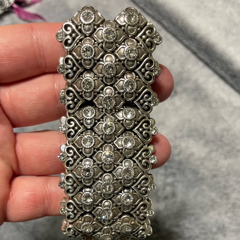 Brighton Silver Ornate Bracelet